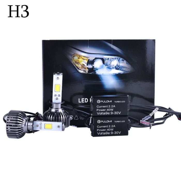 H3 7200LM 80W CREE LED Lamp Headlight Kit Car Beam Bulbs 6000k White 12V Upgrade