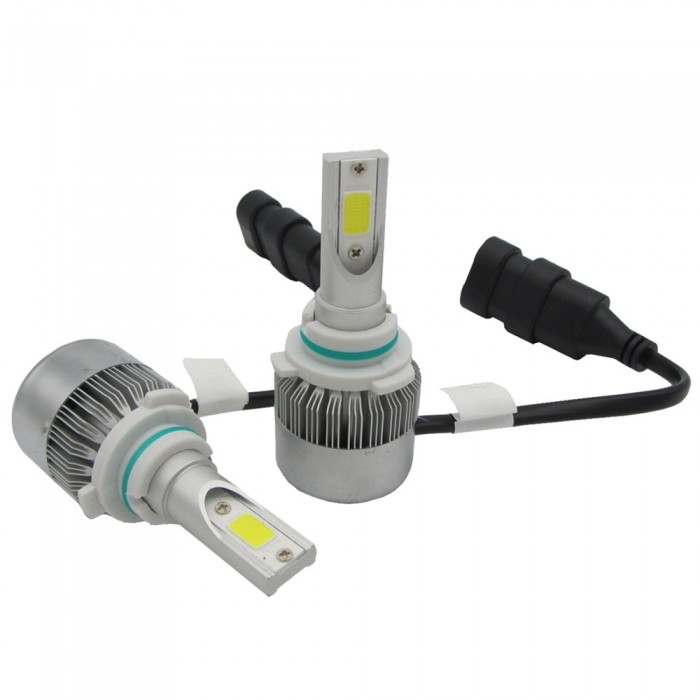 72W 7200lm 2 Sides COB LED Headlight Kits 9006 HB4 High Low Beam 6000K Bulbs 12V