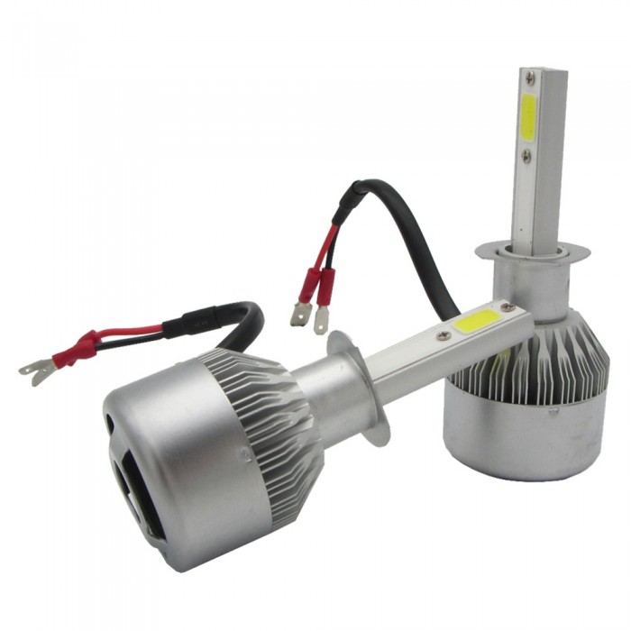 H1 72W 7200lm 2 Sides COB LED Headlight Kits Low Beam 6000K Bulbs White Lamp 12V