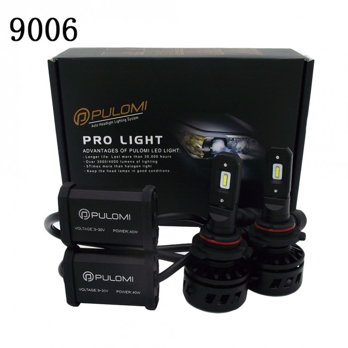 80W 19200lm 2 Sides CSP LED Headlight Kits 9006 HB4 High Low Beam 6000K Bulbs