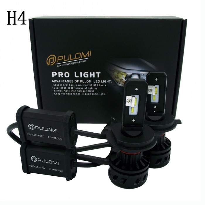 80W 19200lm CSP LED Headlight Kits H4 9003 HB2 High Low Beam 6000K Bulbs 12V