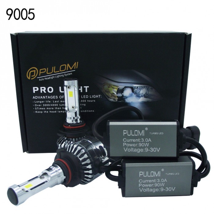 180W 19200lm 2 Sides CSP LED Headlight Kits 9005 High Low Beam 6000K Bulbs