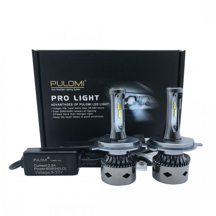 120W 19200lm 2 Side CSP LED Headlight Kits H4 9003 HB2 Hi/Low Beam 6000K Bulb