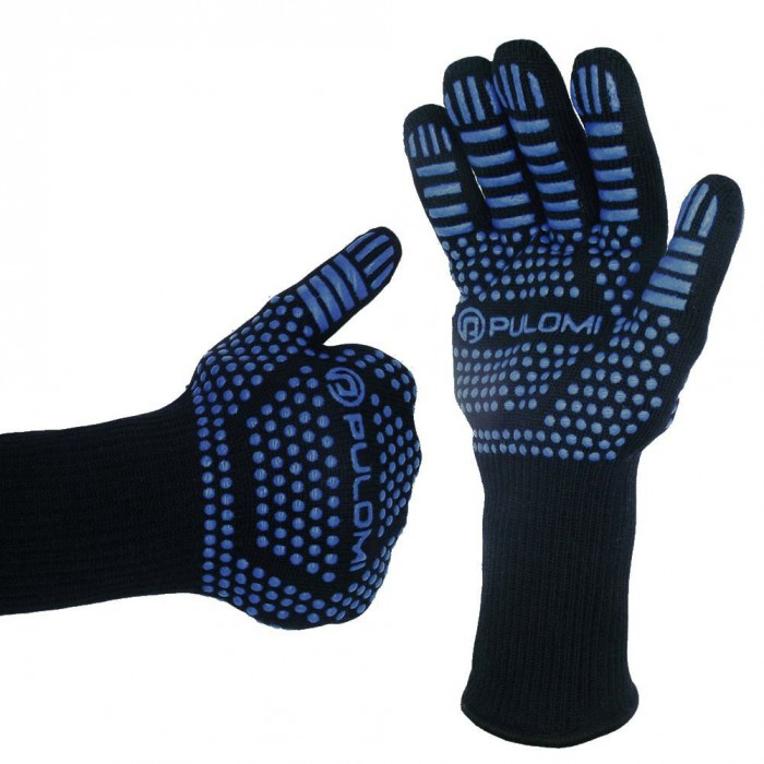 GV02-3 Heat Resistant Silicone Kevlar Mitts Gloves BBQ Grill Microwave Oven Kitchen