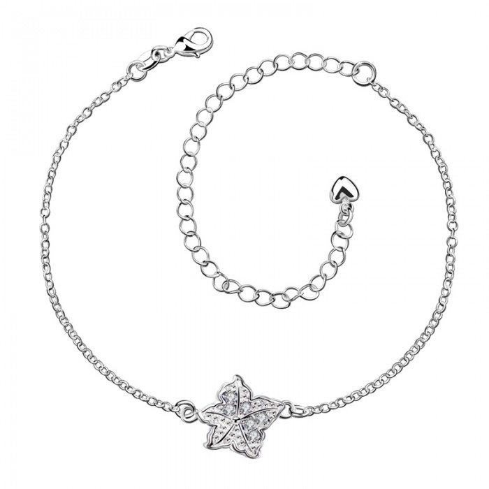 SPA012-C Fashion Silver Jewelry Crystal Star Foot Chain Anklet Ankle Bracelet 