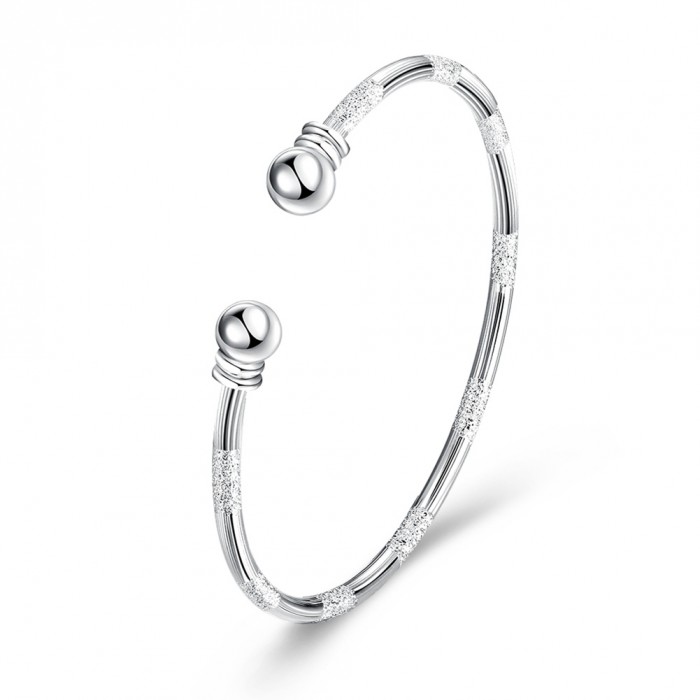 SK233 Fashion Silver Jewelry Dull Polish Bangles Bracelet