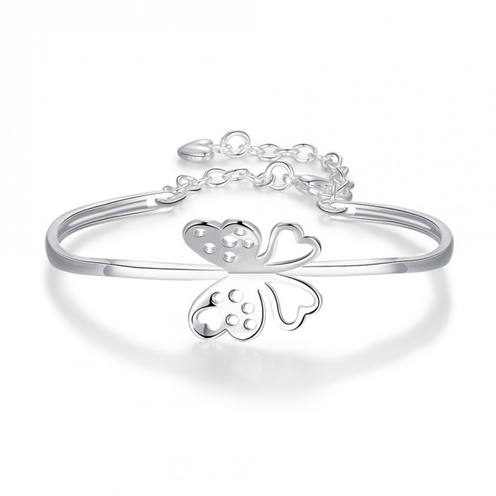SK241 Fashion Silver Jewelry Butterfly Bangles Bracelet