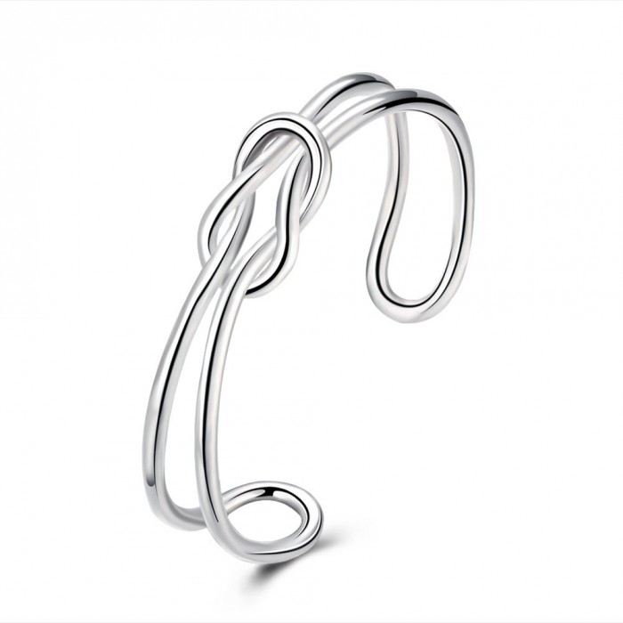 SK247 Fashion Silver Jewelry Knot Bangles Bracelet