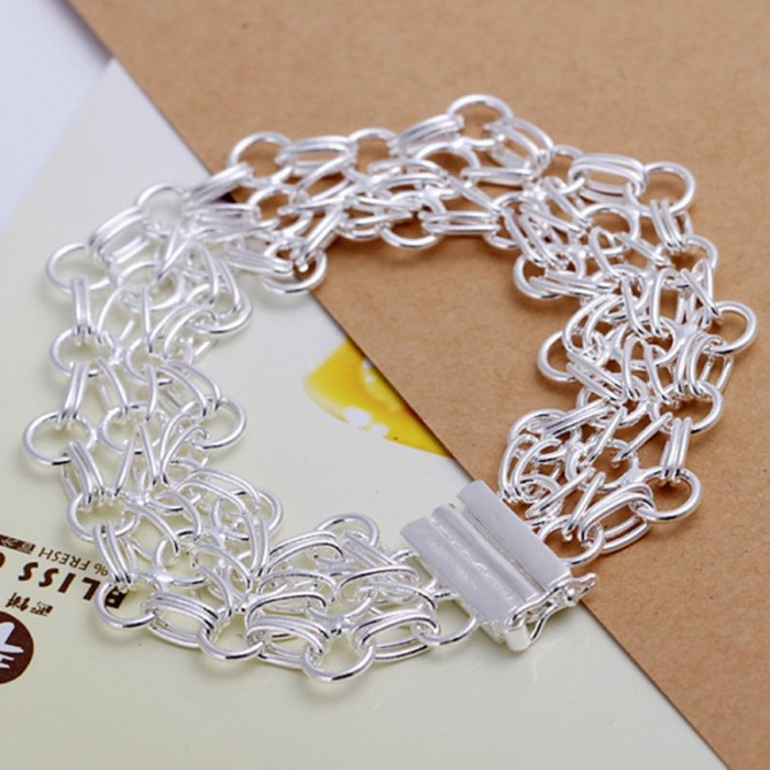 SH013 Fashion Silver Jewelry Circel Link Bracelet For Women