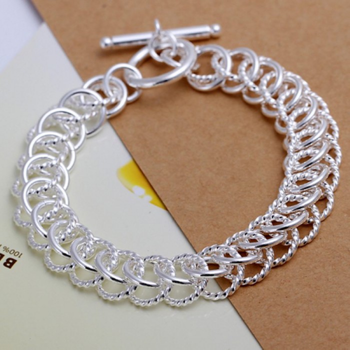 SH022 Fashion Silver Jewelry Circel T-O Bracelet For Women