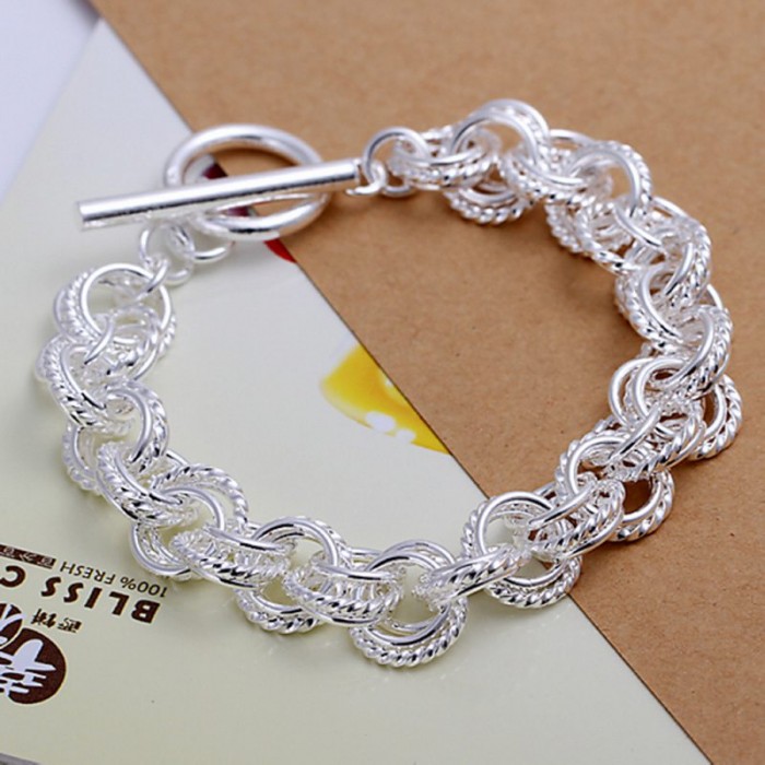 SH023 Fashion Silver Jewelry Circel T-O Bracelet For Women