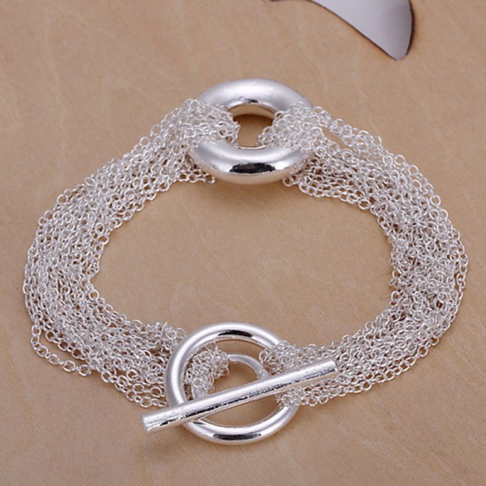 SH029 Fashion Silver Jewelry Chains T-O Bracelet For Women