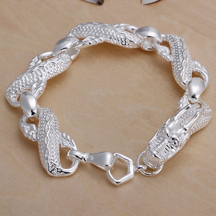 SH036 Fashion Silver Men Jewelry Dragon Bracelet For Women