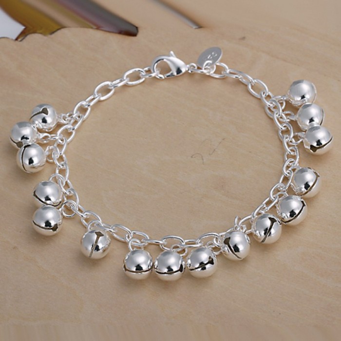 SH056 Fashion Silver Jewelry Bright Bells Bracelet For Women