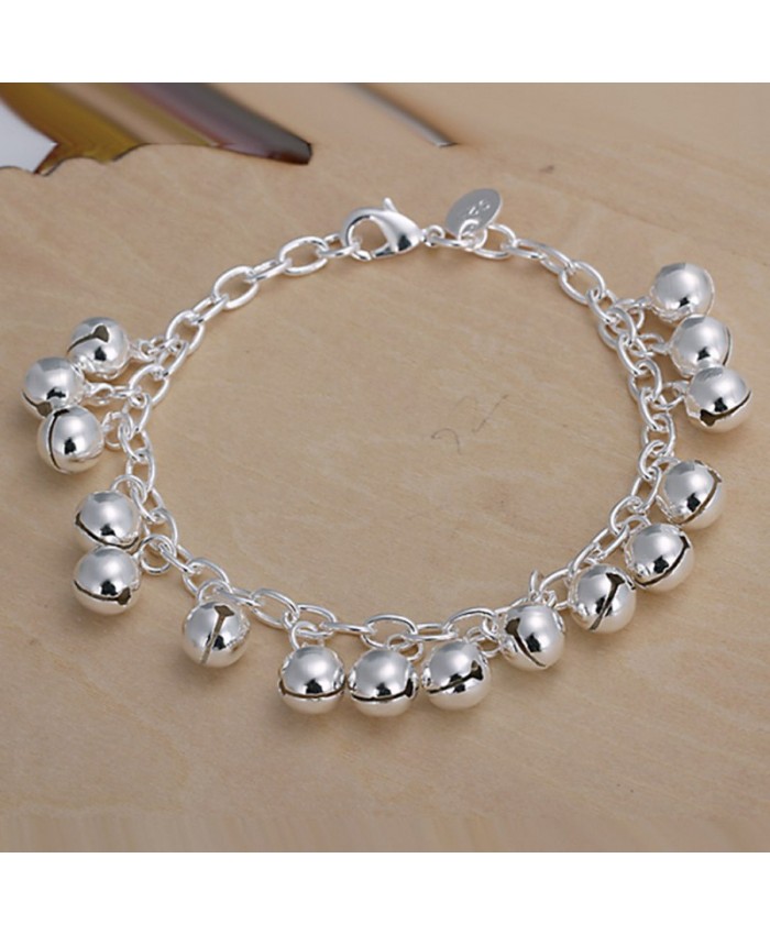 SH056 Fashion Silver Jewelry Bright Bells Bracelet For Women