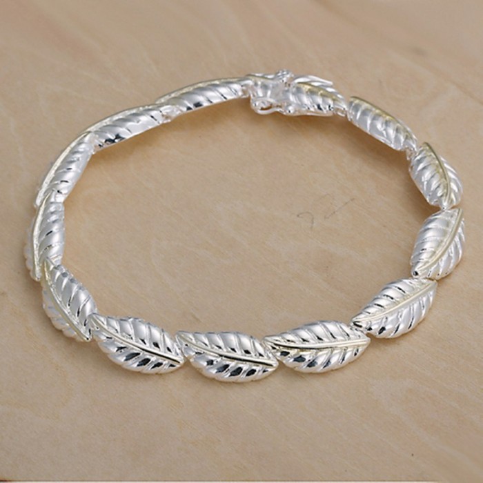 SH058 Fashion Silver Jewelry Gold Feather Bracelet For Women