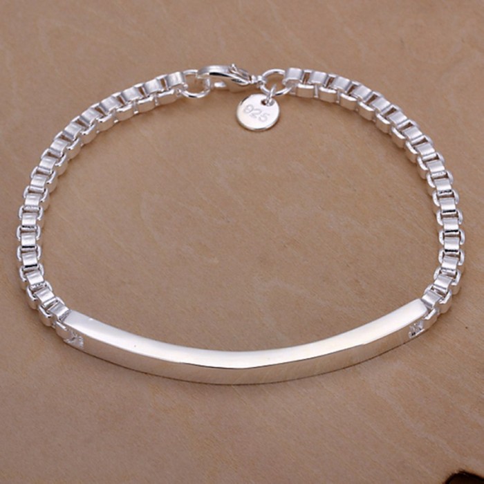 SH079 Fashion Silver Men Jewelry Box Chain Bracelet For Women