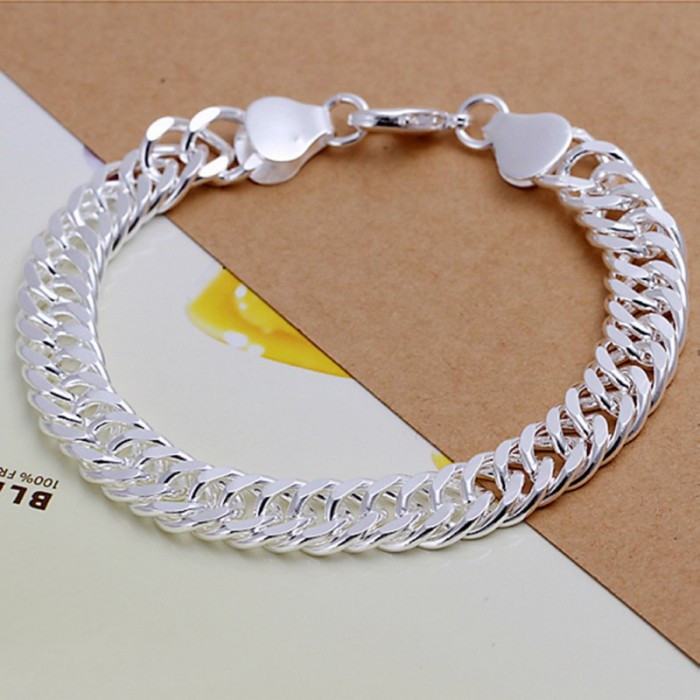 SH102 Fashion Silver Men Jewelry 10M Chain Bracelet For Women