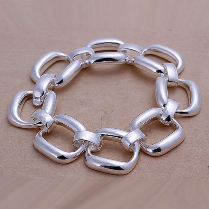 SH124 Fashion Silver Jewelry Square Link Bracelet For Women