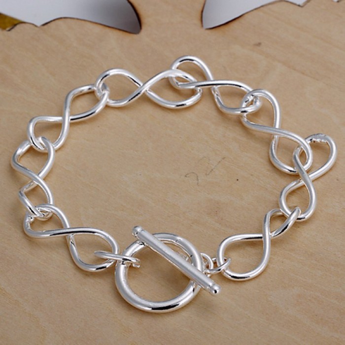 SH139 Fashion Silver Jewelry "8" Chain Bracelet For Women