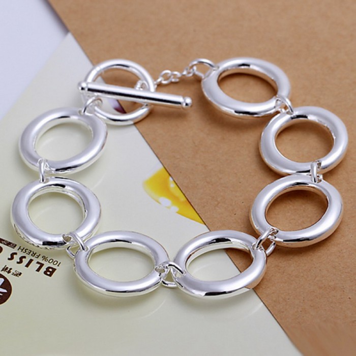SH147 Fashion Silver Jewelry O Link Bracelet For Women