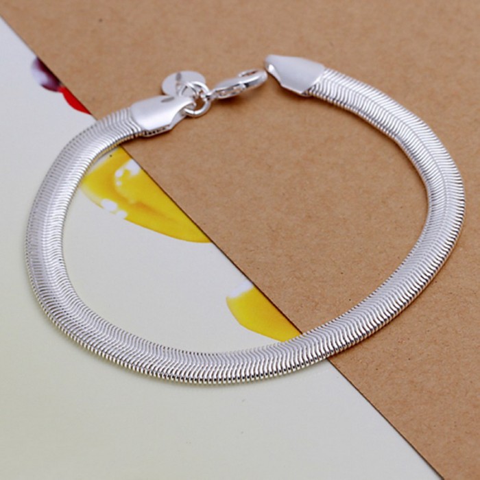 SH164 Fashion Silver Men Jewelry 6mm Chain Bracelet For Women
