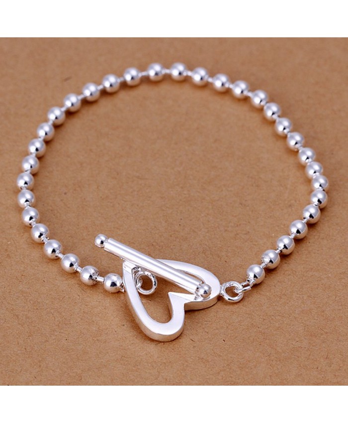 SH173-2 Fashion Silver Jewelry Heart Beads Bracelet For Women
