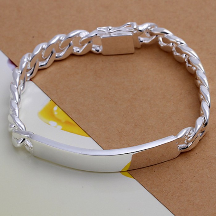 SH181 Fashion Silver Men Jewelry 10MM Chain Bracelet For Women