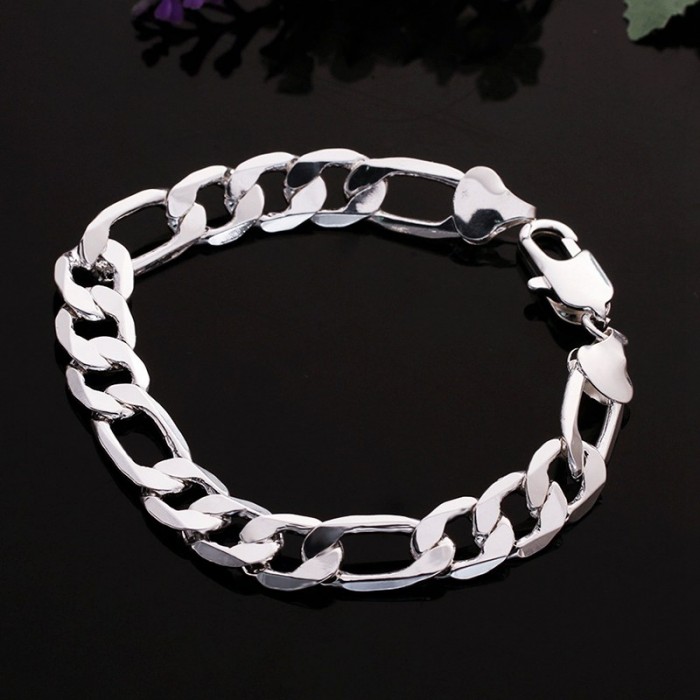 SH202 Fashion Silver Men Jewelry 10M Chain Bracelet For Women