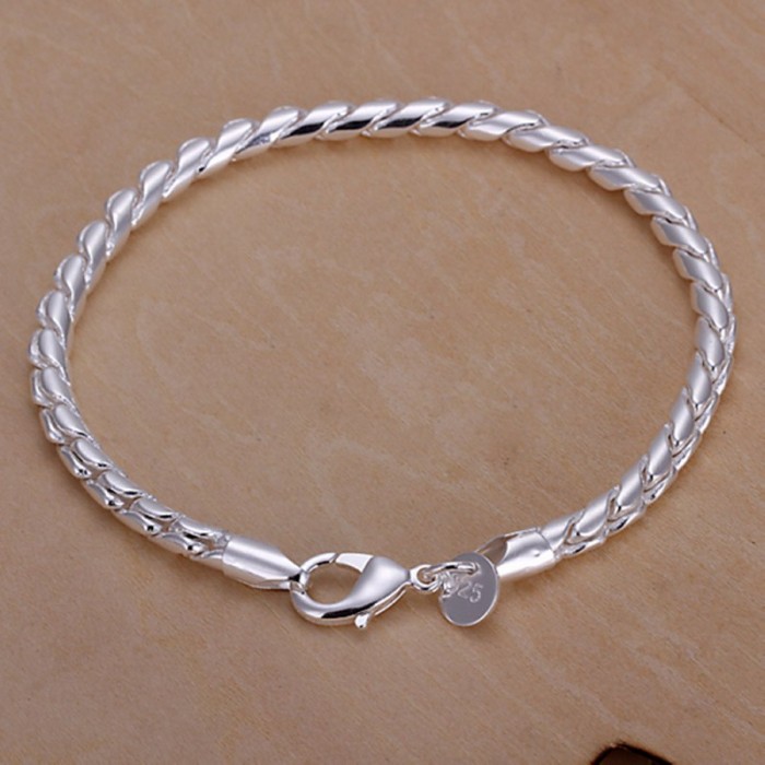 SH210 Fashion Silver Men Jewelry Rope Chain Bracelet For Women