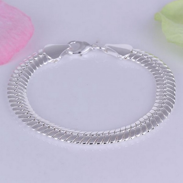 SH231 Fashion Silver Men Jewelry 10MM Chain Bracelet For Women