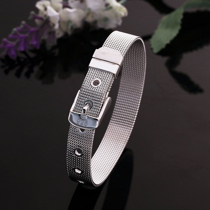 SH237 Hot Silver Jewelry 10mm Watchband Bracelet For Women Men