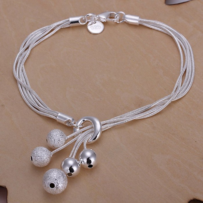 SH243 Fashion Silver Jewelry 5Chain Ball Bracelet For Women