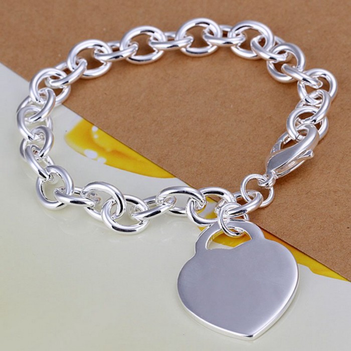 SH268 Fashion Silver Jewelry Heart Charms Bracelet For Women