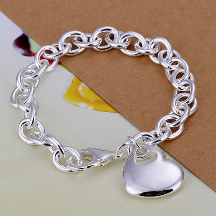 SH273 Fashion Silver Jewelry Heart Chain Bracelet For Women
