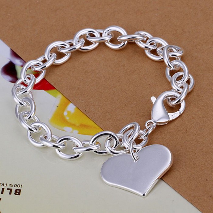 SH278 Fashion Silver Jewelry Heart Charm Bracelet For Women