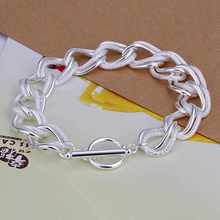 SH290 Fashion Silver Jewelry Circel Bracelet For Women Men