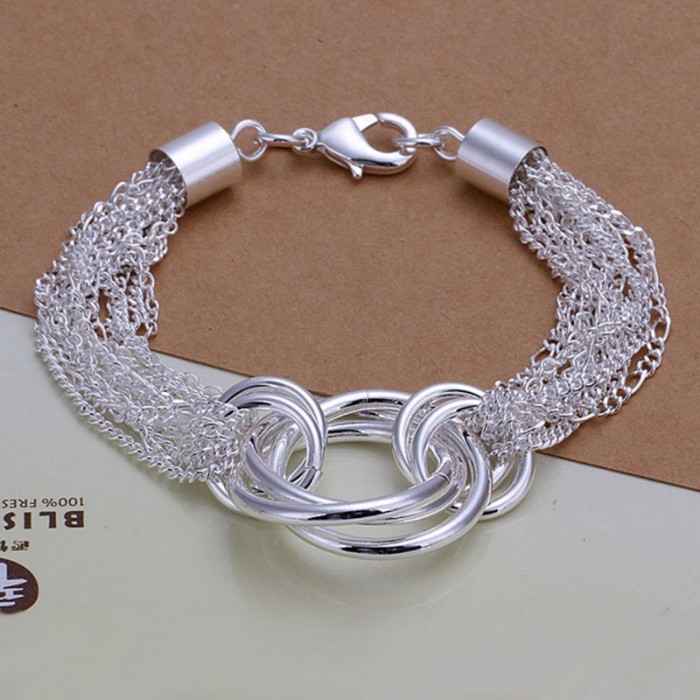 SH299 Fashion Silver Jewelry Chain Circel Bracelet For Women