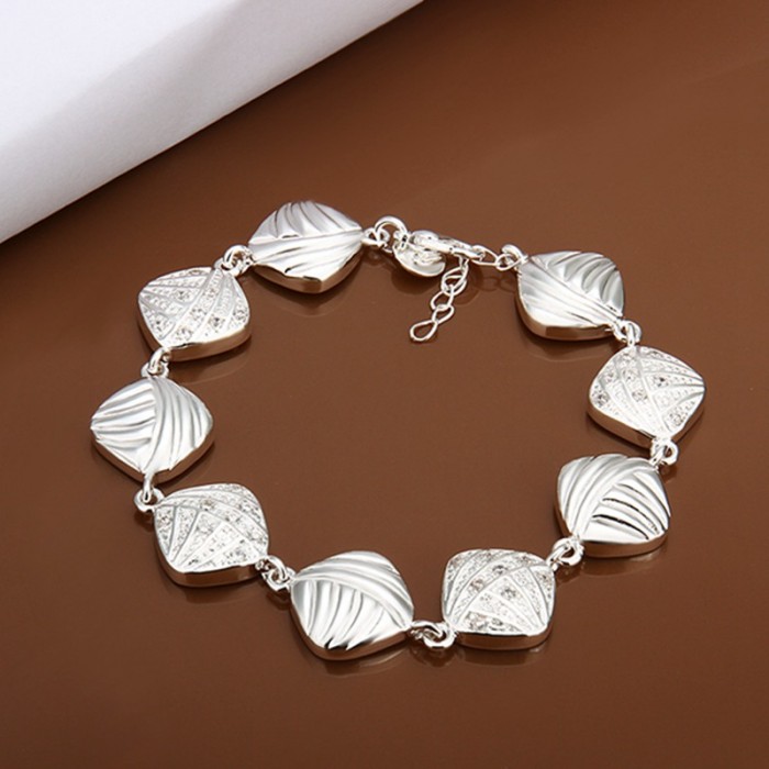SH333 Hot Silver Jewelry Crystal Geometry Bracelet For Women