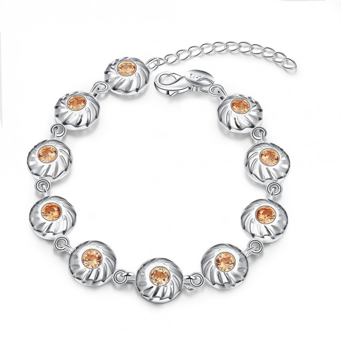 SH388 Fashion Silver Jewelry Crystal Link Bracelet For Women