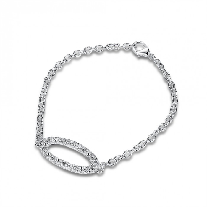 SH508 Fashion Silver Jewelry Crystal Big "O" Bracelet For Women