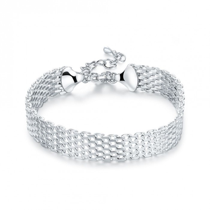 SH563 Fashion Silver Jewelry Mesh Cuff Bracelet For Women