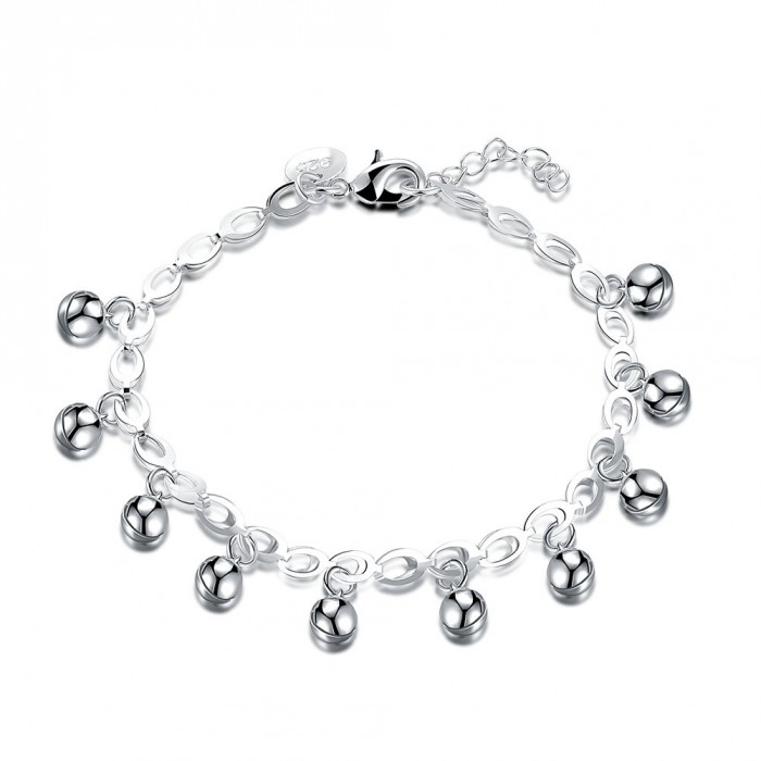 SH611 Fashion Silver Jewelry Bells Chain Bracelet For Women