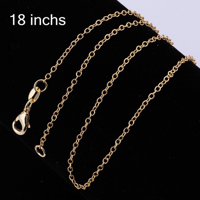 CC003 3Pcs Gold Plated O Chain 18 Inches Necklace
