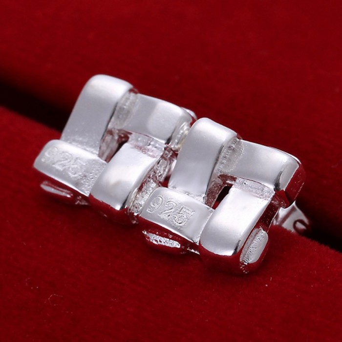 SE029 Silver Jewelry Square Stud Earrings For Women