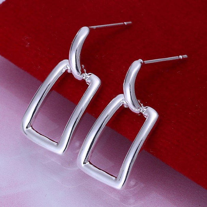 SE057 Silver Jewelry Easy Stud Earrings For Women