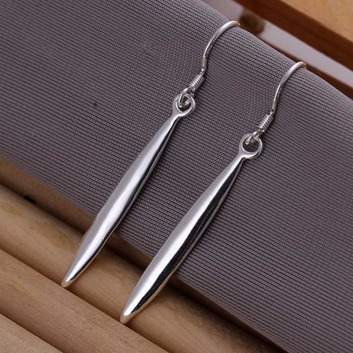 SE106 Silver Jewelry Waterdrop Dangle Earrings For Women