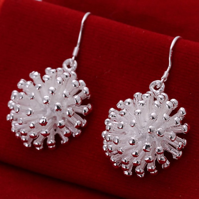 SE114 Silver Jewelry Fireworks Dangle Earrings For Women