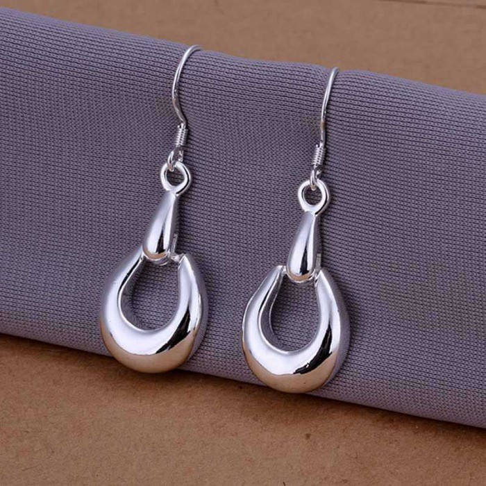 SE250 Silver Jewelry Horseshoe Dangle Earrings For Women