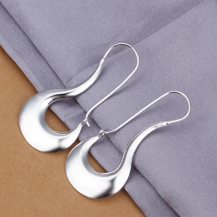 SE338 Silver Jewelry Beauty Geometry Hoop Earrings For Women